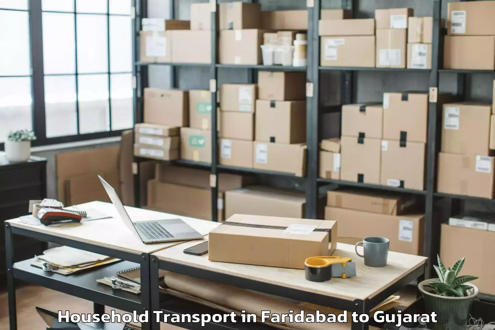 Faridabad to Harij Household Transport Booking